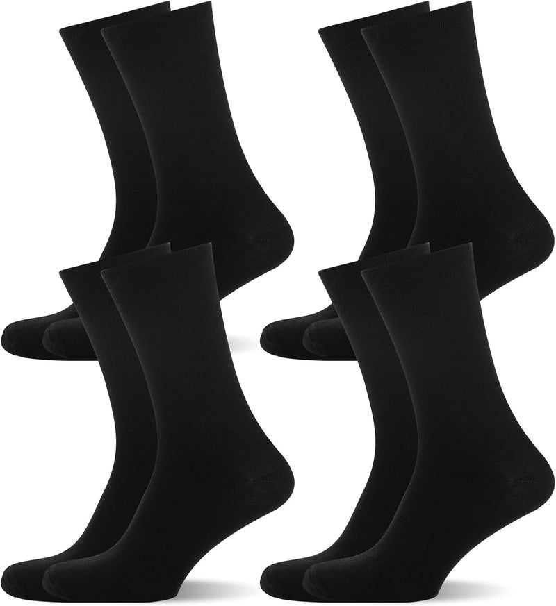 Chicingyou 4 Pairs Silk Liner Socks for Kids Black Lightweight Seamless Liner Calf Sweat Absorption Hiking Socks for Child Running Sports Winter Cold Weather, Large - Image 1